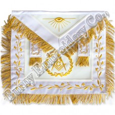 Masonic Hands Embroidered Bullion Wire Wearing Aprons